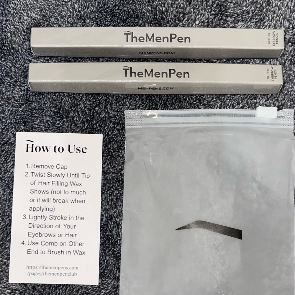 The Men Pen eyebrow duo in Dark Brown